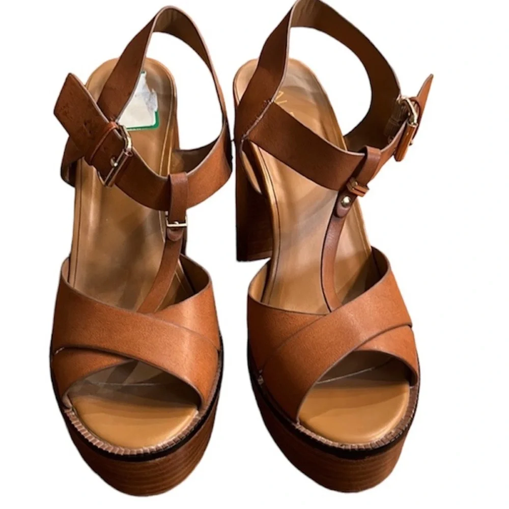 AlDO brown chunky platform sandals size 10
